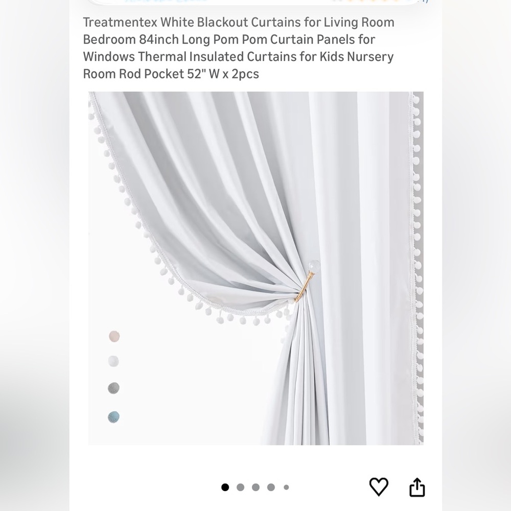 Nursery blackout curtains